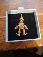 Goudkleurig clown hangertje - jaren 80, Sieraden, Tassen en Uiterlijk, Broches, Overige materialen, Gebruikt, Minder dan 4 cm