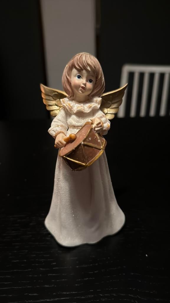 Beeldje Engel met trom. Kerst, Ophalen of Verzenden, Zo goed als nieuw