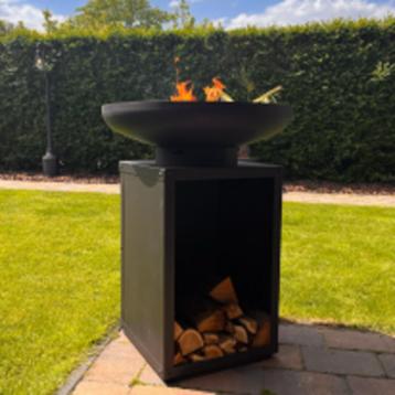 Plancha BBQ Blokland Zwart en Cortenstaal Vuurschaal beschikbaar voor biedingen