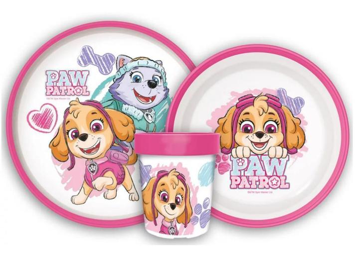Paw Patrol Kinderservies Roze - Magnetron, Kinderen en Baby's, Babyvoeding en Toebehoren, Nieuw, Overige typen, Ophalen of Verzenden