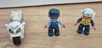 Vintage. Duplo / lego. Motor en 2 poppetjes. Jaren ’80., Ophalen of Verzenden, Gebruikt, Losse stenen, Duplo