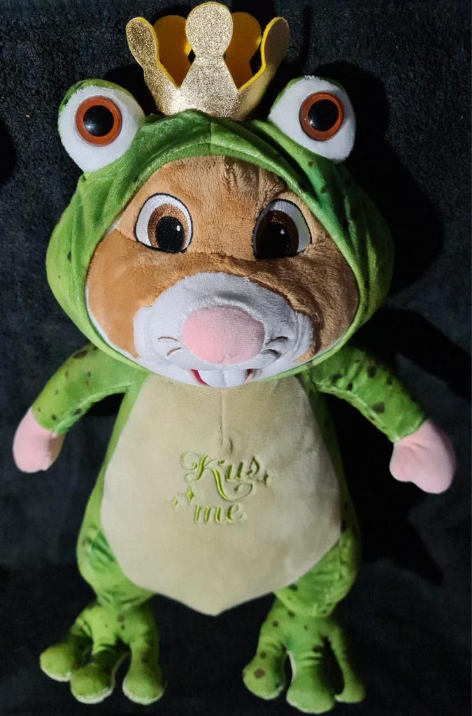 Grote AH hamster knuffel Kikkerkoning 50 cm hoog., Kinderen en Baby's, Speelgoed | Knuffels en Pluche, Zo goed als nieuw, Kikker