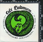 Sticker: Cafe Lindwurm - Dusseldorf Holthausen, Ophalen of Verzenden, Zo goed als nieuw, Bedrijf of Vereniging