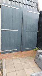 Grote poortdeuren garagedeuren Incl. Kozijn, Ophalen, Gebruikt, 200 cm of meer, Hout