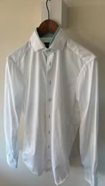 Cavallaro Napoli overhemd wit mintgroen, Kleding | Heren, Ophalen of Verzenden, Zo goed als nieuw, Wit