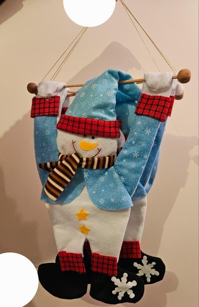 3x Leuke hangdecoratie "sneeuwpop" NIEUW!, Diversen, Kerst, Nieuw, Ophalen of Verzenden