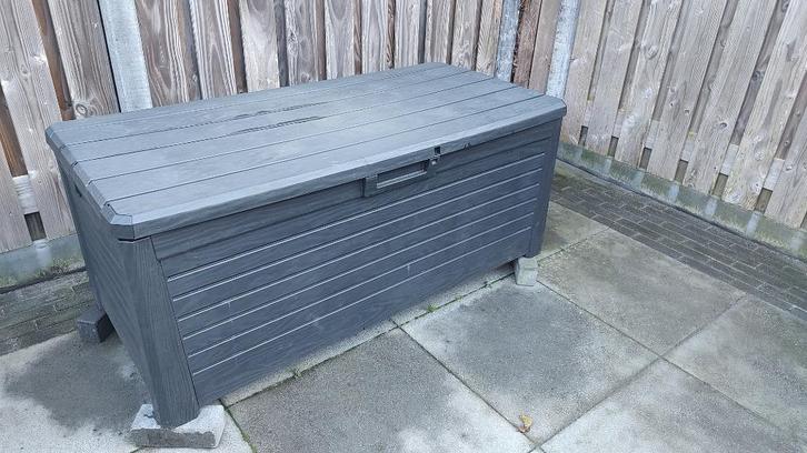 Tuin Opbergbox/kussenbak XXL 550 L, Tuin en Terras, Bergingen en Tuinkasten, Gebruikt, Overige typen, Kunststof, Ophalen