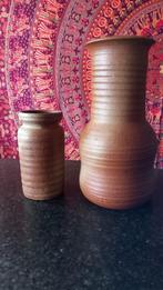 2  terracotta vazen 15 en 25 cm vitage retro, Ophalen, Overige kleuren, Overige materialen, Minder dan 50 cm