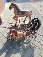 Antieke Houten Paarden en Koets, Ophalen of Verzenden