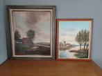 2 prachtige schilderijen, 1 schildersdoek van Rob de Haan., Antiek en Kunst, Ophalen of Verzenden