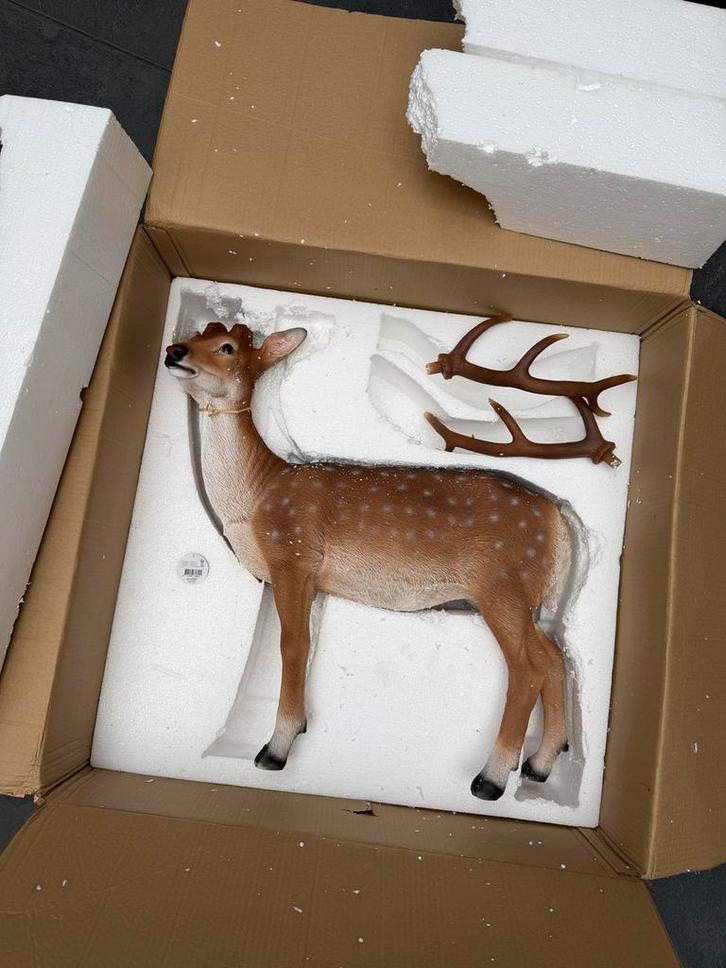 Decoratief Hert Silka, Tuin en Terras, Tuinbeelden, Nieuw, Dierenbeeld, Kunststof, Ophalen of Verzenden