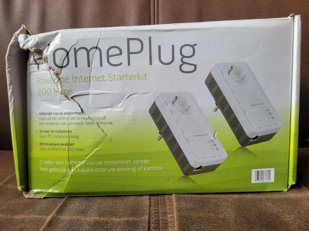 HomePlug Powerline Internet Starterkit 200 Mbps compl doos, Ophalen, Gebruikt, HomePlug