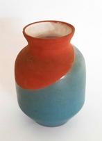 Vaasje Nel Goedhart groen bruin, Ophalen, Gebruikt, Overige kleuren, Aardewerk of Porselein