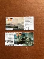 2 zegels met tab uit kunst en landschappen  2002, Postzegels en Munten, Ophalen of Verzenden