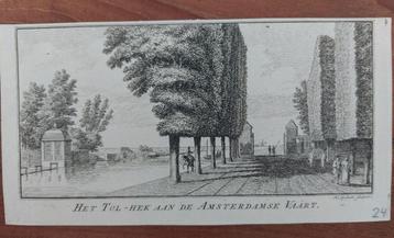 7/ Tolhek aan de Amsterdamse Vaart Haarlem gravure uit 1761 beschikbaar voor biedingen