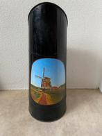 Vintage metalen paraplubak met molen afbeelding, Ophalen of Verzenden, Gebruikt, Metaal