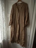 Chique zand beige linnen doorknoop jurk Zara maat XXL, Maat 42/44 (L), Ophalen of Verzenden, Zo goed als nieuw, Onder de knie
