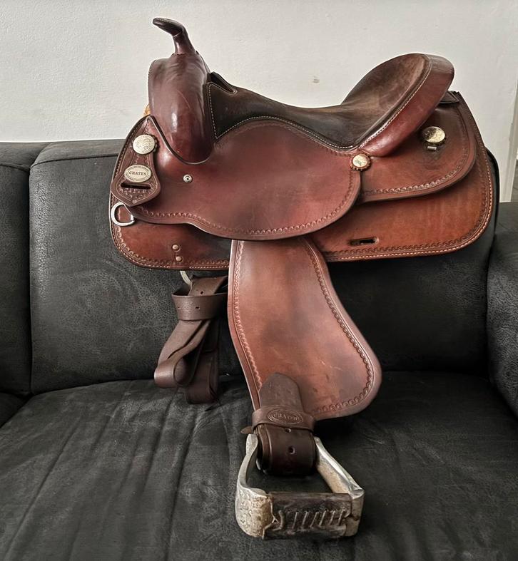 Crates Westernzadel – Topkwaliteit, Comfort & Stijl!, Dieren en Toebehoren, Paarden en Pony's | Zadels, Gebruikt, Western, Ophalen