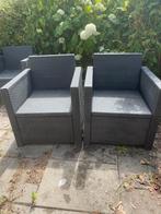 Kunstof rieten tuinstoelen (2 stuks), Tuin en Terras, Tuinsets en Loungesets, Ophalen, Gebruikt, Kunststof