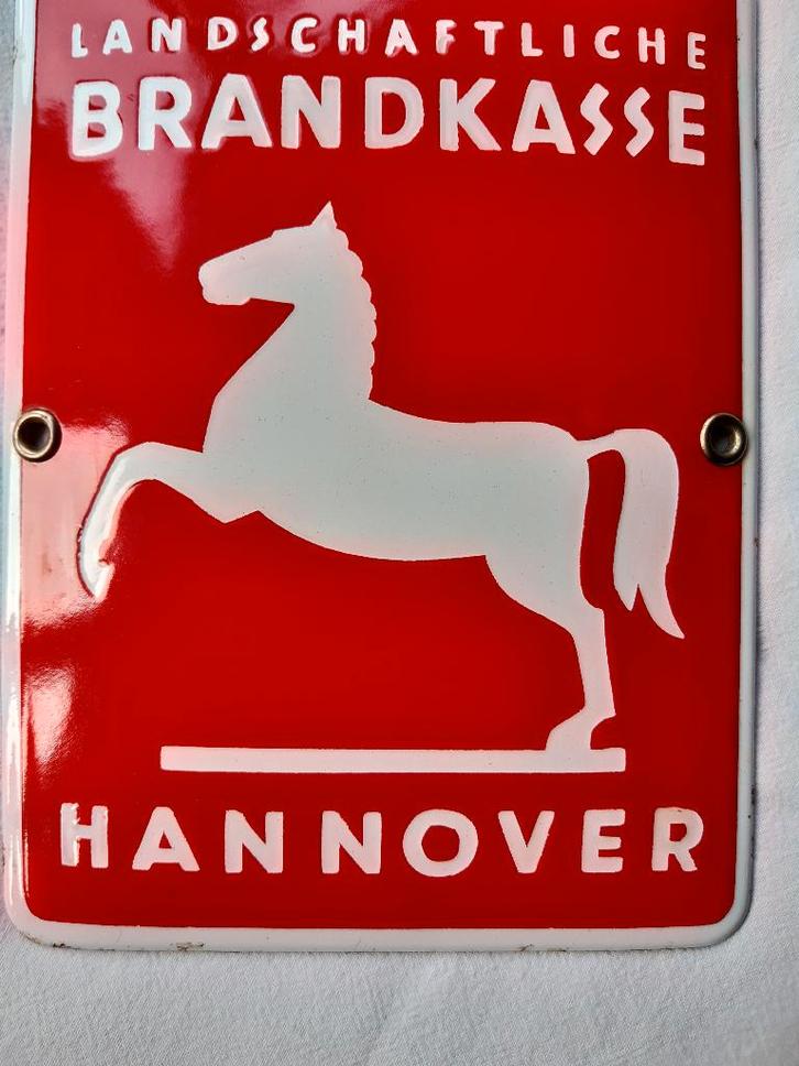 emaille bord verzekering, Antiek en Kunst, Antiek | Emaille, Ophalen of Verzenden