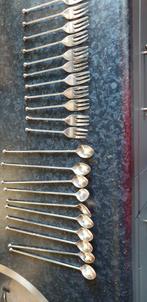 Verzilverde vorkjes en lepeltjes lepeltjes. Van Albert Heijn, Huis en Inrichting, Keuken | Bestek, Ophalen, Gebruikt