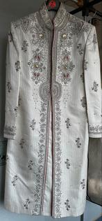 Indiase Heren Trouwkleding = SHERWANI, Ophalen of Verzenden, Nieuw, Wit, Ivoor of Crème, Trouwpak