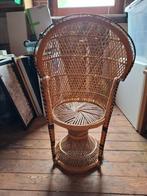 Rotan Pauwenstoel, Antiek en Kunst, Antiek | Meubels | Stoelen en Banken, Ophalen