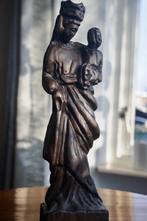 Houten religieus beeld. Maria beeld, met kind, 30 cm., Antiek en Kunst, Antiek | Religie, Ophalen of Verzenden