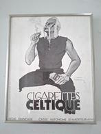 ingelijste art deco advertentie Cigarettes Celtique sigaret, Ophalen of Verzenden, Zo goed als nieuw, Overige typen