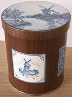 Vintage blik in Delfts blauw met molens merk Container made, Ophalen of Verzenden, Zo goed als nieuw, Overige