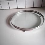 Glazen dienblad op 3 voetjes, Ophalen of Verzenden, Zo goed als nieuw, Rond