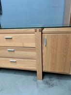 Massief licht eiken dressoir, Huis en Inrichting, Kasten | Dressoirs, Ophalen, Gebruikt, 25 tot 50 cm, 150 tot 200 cm