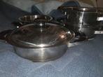 Amc set 3 pannen, Verzenden, Gebruikt, Rvs, Pannenset