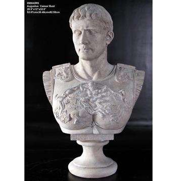 Augustus Caesar Bust 87 cm - caesar beeld beschikbaar voor biedingen