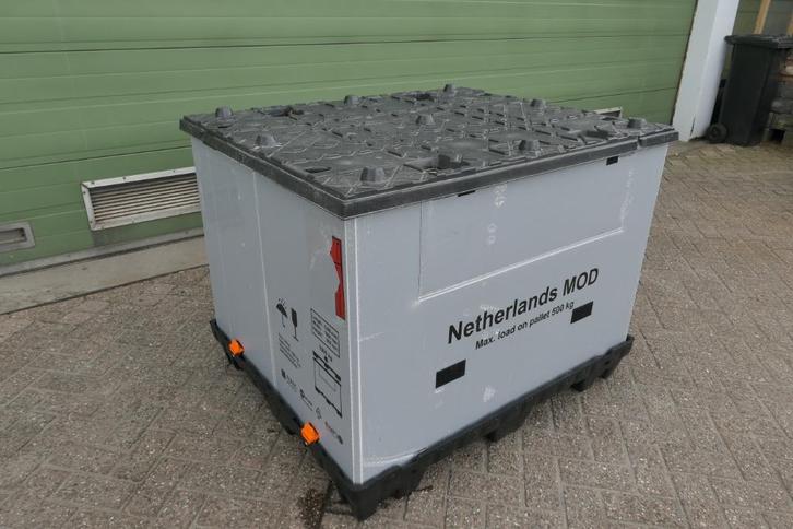 Uni-pak pallet box opvouwbare palletbak kunststof pallet, Doe-het-zelf en Verbouw, Kratten en Dozen, Gebruikt, Overige typen, 100 cm of meer