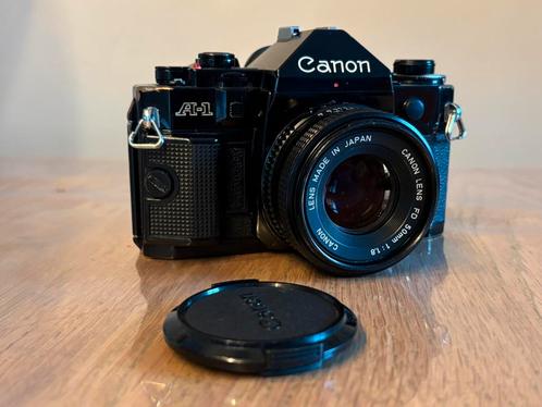 Canon A1 analoge camera, Audio, Tv en Foto, Fotocamera's Analoog, Gebruikt, Spiegelreflex, Canon, Ophalen of Verzenden