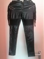 Josh V mooie zwarte leren broek met franjers/ Maat XS /Nieuw, Verzenden, Zwart, Nieuw, Maat 34 (XS) of kleiner