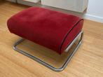 Gispen hocker, donkerrode ribfluwelen bekleding., Ophalen of Verzenden, Zo goed als nieuw, 75 tot 100 cm, 50 tot 75 cm