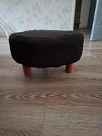 Zwarte Handgemaakte Poef - Nieuw, Minder dan 50 cm, Rond, Nieuw, Minder dan 50 cm