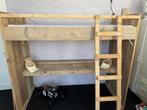 Hoogslaper met bureau eronder van steigerhout, Ophalen, Zo goed als nieuw, Hoogslaper