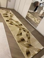 Mooi beige/bruin vloerkleed met modern design, Minder dan 50 cm, Beige, Ophalen of Verzenden, Zo goed als nieuw