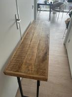Bijzet-tafel hout - Sidetable, Huis en Inrichting, Tafels | Bijzettafels, Ophalen, 75 cm of meer, 60 cm of meer, Rechthoekig