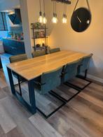 Eettafel met 6 stoelen en salontafel, Ophalen, Zo goed als nieuw, 4 tot 6 stoelen