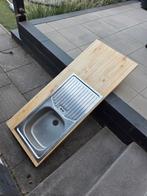 RVS Wastafel - Ideaal voor Buitenkeuken! 43x85cm, Doe-het-zelf en Verbouw, Sanitair, Ophalen, Gebruikt, Rvs, Wastafel