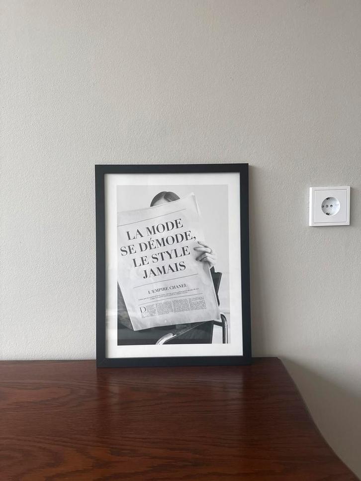 Hema fotolijst A3 met Desenio poster, Huis en Inrichting, Woonaccessoires | Lijsten, Zo goed als nieuw, Minder dan 50 cm, Hout