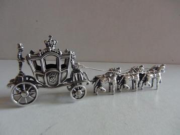 Miniatuur zilver L109A gouden koets zilveren miniaturen beschikbaar voor biedingen