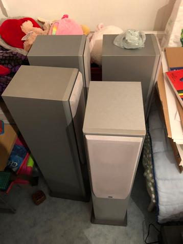 4 Elac luidsprekers FS 107 en CC 200.2 centerspeaker. beschikbaar voor biedingen