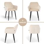 Lina® Noble - Velvet Eetkamerstoel - Beige, Metaal, Mevsim Store, Overige kleuren, Nieuw