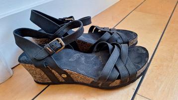 Zwart sandalen, leer, maat 39, Panama Jack beschikbaar voor biedingen