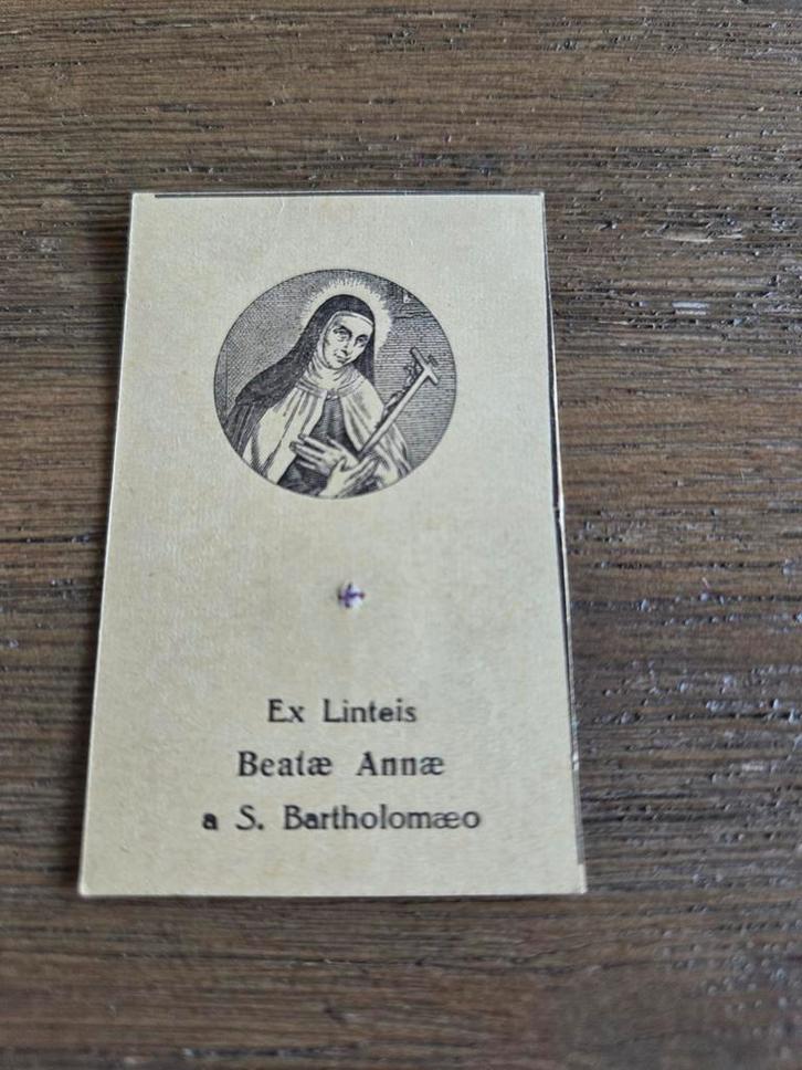 Heilige Anna Relikwiekaart - Ex Linteis, Verzamelen, Religie, Ophalen of Verzenden